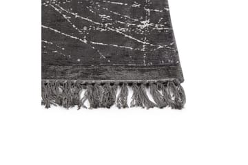 Matto Hanli - Tummanharmaa, valkoinen, 160x230 cm - Kodintekstiilit & matot - Matto - Moderni matto - Viskoosimatto & keinosilkkimatto