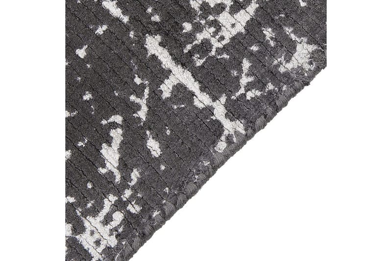Matto Hanli - Tummanharmaa, valkoinen, 80x150 cm - Kodintekstiilit & matot - Matto - Moderni matto - Viskoosimatto & keinosilkkimatto