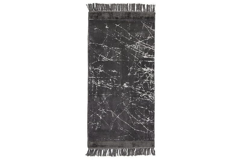 Matto Hanli, Tummanharmaa, valkoinen, 80x150 cm