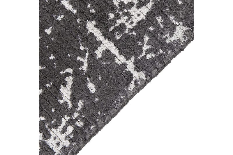 Matto Hanli - Tummanharmaa, valkoinen, 80x150 cm - Kodintekstiilit & matot - Matto - Moderni matto - Viskoosimatto & keinosilkkimatto