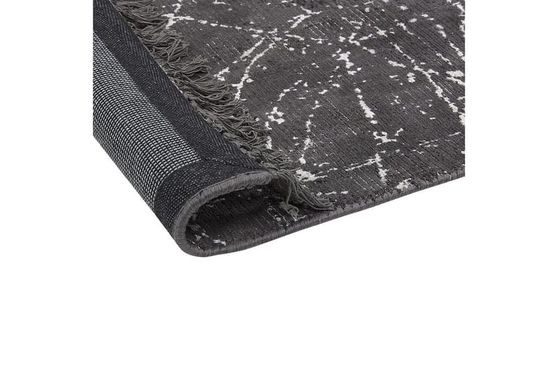 Matto Hanli - Tummanharmaa, valkoinen, 80x150 cm - Kodintekstiilit & matot - Matto - Moderni matto - Viskoosimatto & keinosilkkimatto