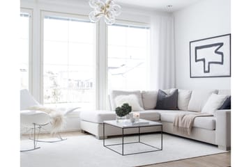 Matto Hattara Pyöreä 160 cm Valkoinen - VM Carpet - Kodintekstiilit & matot - Matto - Moderni matto - Nukkamatto