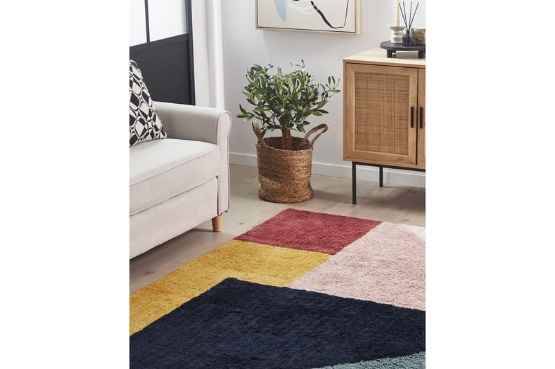 Matto Jalgaon - 160x230 cm - Kodintekstiilit & matot - Matto - Moderni matto - Puuvillamatto