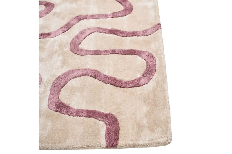 Matto Kappar - Beige, Vaaleanpunainen - Kodintekstiilit & matot - Matto - Moderni matto - Viskoosimatto & keinosilkkimatto