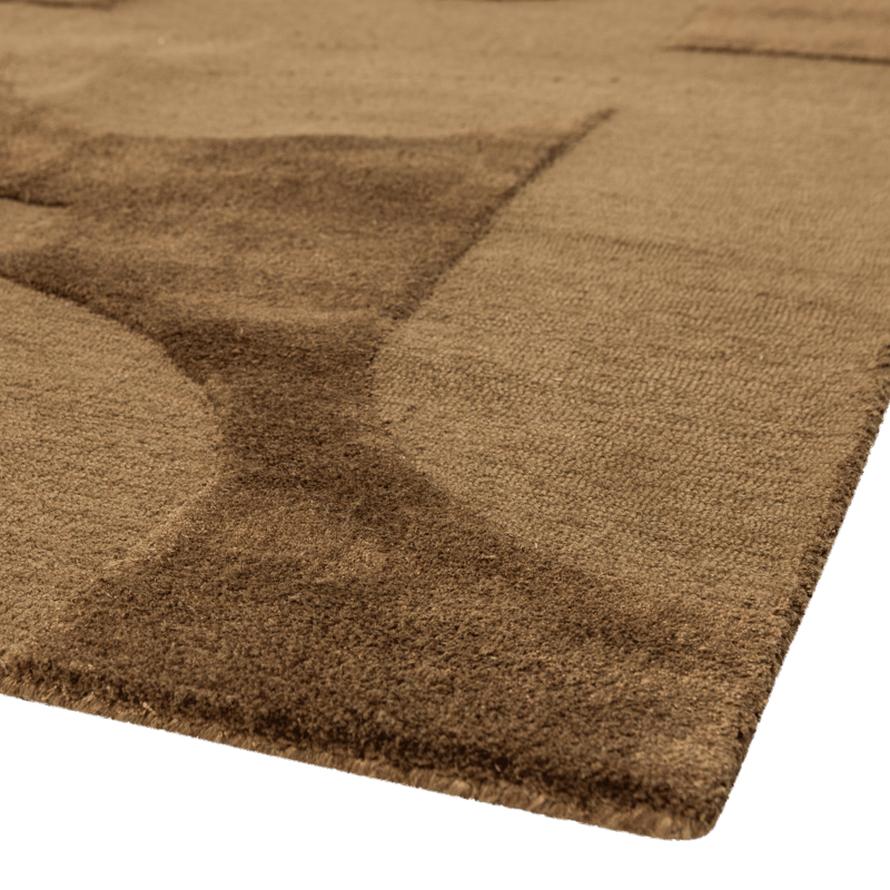 Matto Livo 160×160 cm - Ruskea - Kodintekstiilit & matot - Matto - Moderni matto - Villamatto