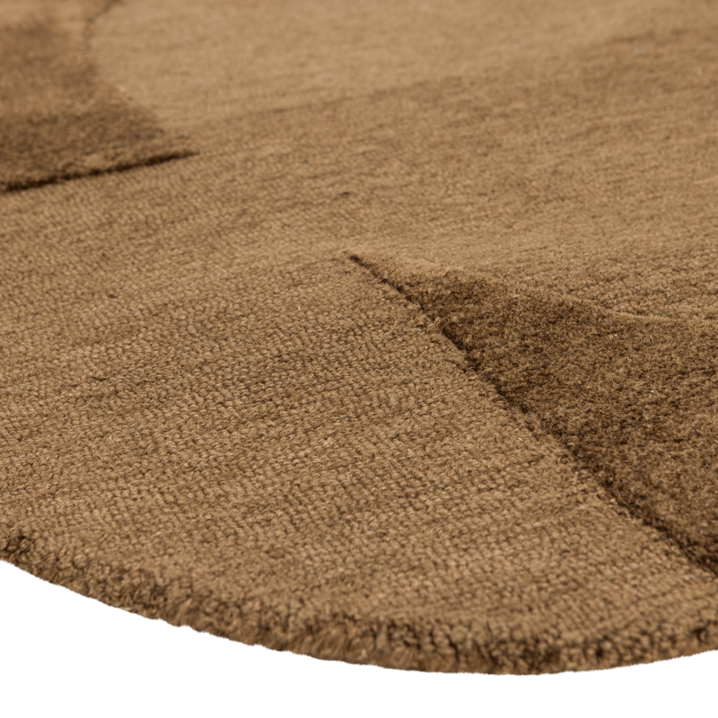 Matto Livo 160×160 cm - Ruskea - Kodintekstiilit & matot - Matto - Moderni matto - Villamatto