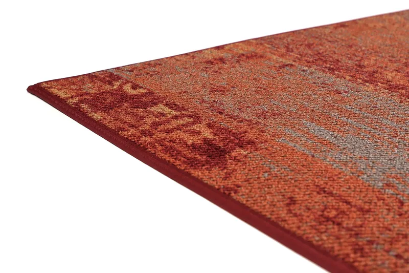 Matto Rustiikki Pyöreä 160 cm Puna-oranssi - VM Carpet - Kodintekstiilit & matot - Matto - Moderni matto - Käytävämatto