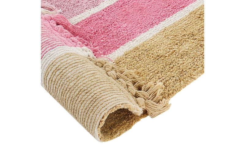 Matto Tatarli - Beige, vaaleanpunainen, keltainen - Kodintekstiilit & matot - Matto - Moderni matto - Puuvillamatto