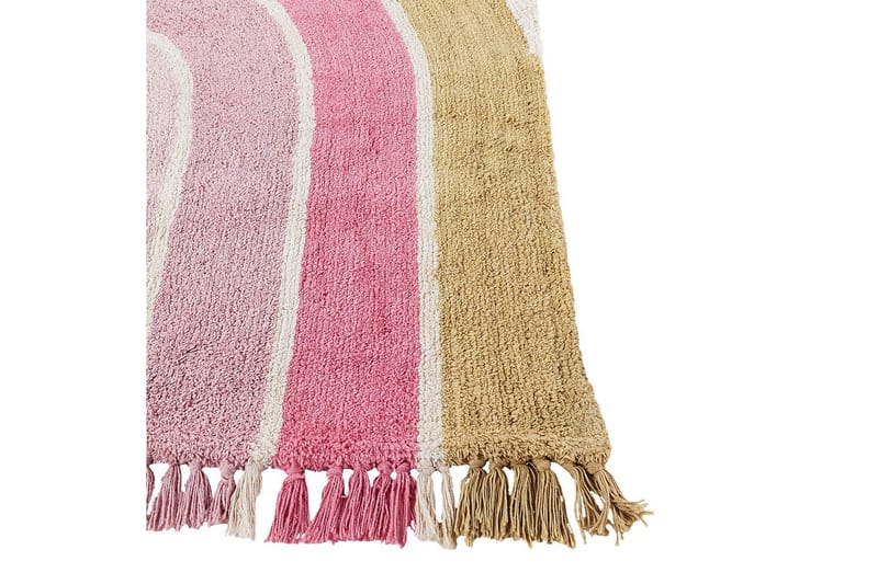 Matto Tatarli - Beige, vaaleanpunainen, keltainen - Kodintekstiilit & matot - Matto - Moderni matto - Puuvillamatto