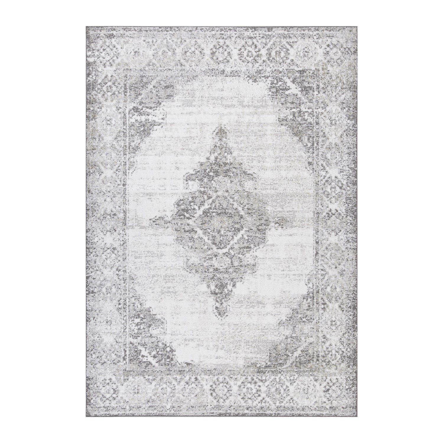 Matto Vanor 200x285 cm - Valkoinen/harmaa