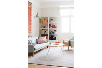 Matto Viita Pyöreä 133 cm Beige - VM Carpet - Kodintekstiilit & matot - Matto - Moderni matto - Villamatto