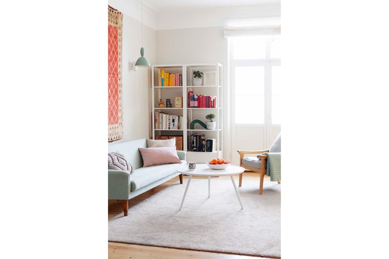 Matto Viita Pyöreä 133 cm Beige - VM Carpet - Kodintekstiilit & matot - Matto - Moderni matto - Villamatto