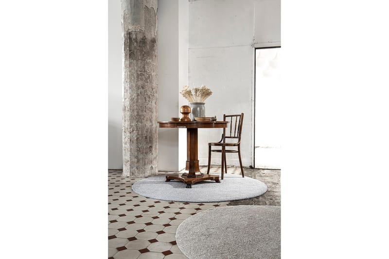 Matto Viita Pyöreä 133 cm Beige - VM Carpet - Kodintekstiilit & matot - Matto - Moderni matto - Villamatto