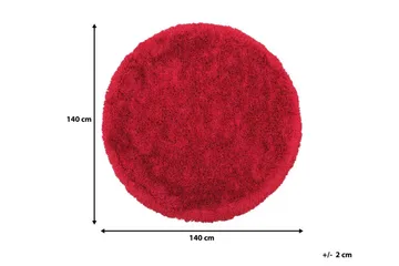 Matto Winterhay Pyöreä 140 cm - Punainen - Kodintekstiilit & matot - Matto - Moderni matto - Nukkamatto
