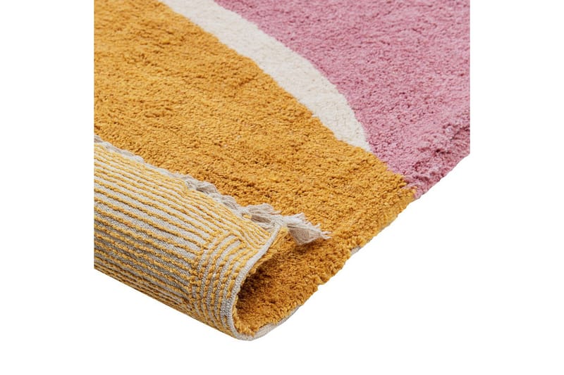Matto Xinali - Vaaleanpunainen, keltainen, punainen, beige - Kodintekstiilit & matot - Matto - Moderni matto - Puuvillamatto