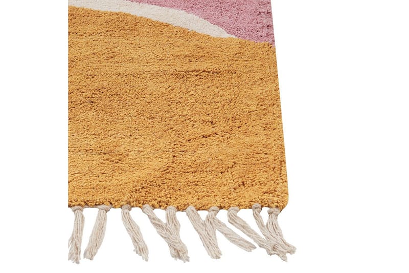 Matto Xinali - Vaaleanpunainen, keltainen, punainen, beige - Kodintekstiilit & matot - Matto - Moderni matto - Puuvillamatto