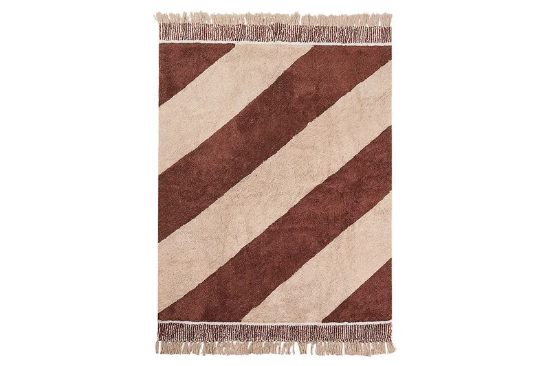 Matto Xuluf - Ruskea, Beige - Kodintekstiilit & matot - Matto - Moderni matto - Puuvillamatto