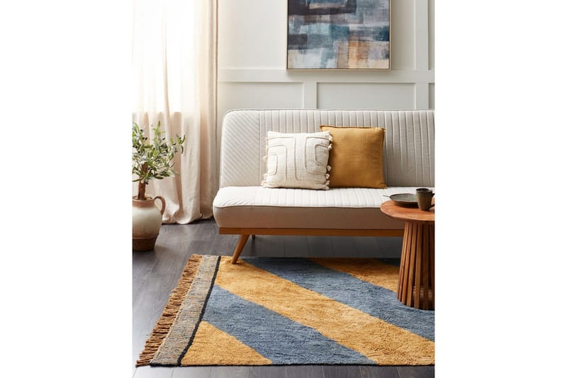 Matto Xuluf - Ruskea, Sininen - Kodintekstiilit & matot - Matto - Moderni matto - Puuvillamatto