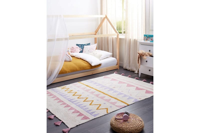 Matto Zaysan - Beige, vaaleanpunainen, violetti, keltainen - Kodintekstiilit & matot - Matto - Moderni matto - Puuvillamatto