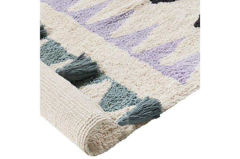Matto Zaysan - Beige, vihreä, violetti, keltainen, musta - Kodintekstiilit & matot - Matto - Moderni matto - Puuvillamatto
