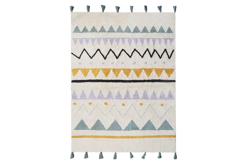 Matto Zaysan, Beige, vihreä, violetti, keltainen, musta