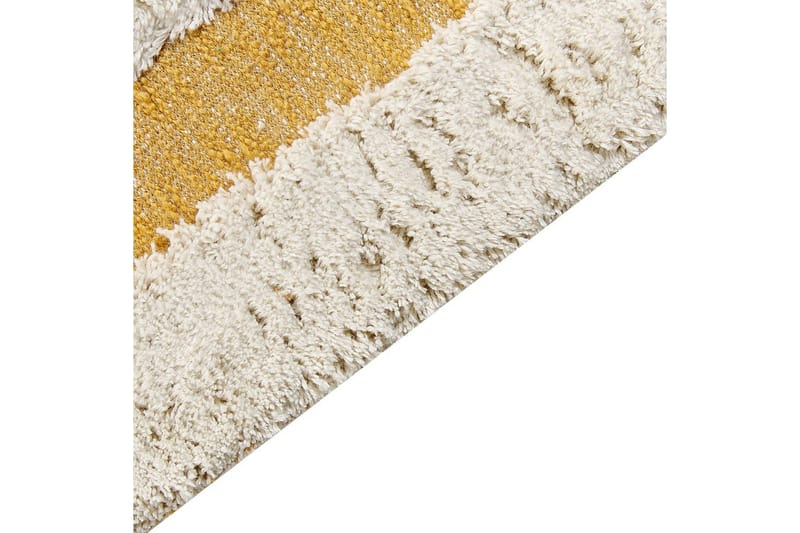 Matto Perai - Valkoinen, Keltainen, 160x230 cm - Kodintekstiilit & matot - Matto - Moderni matto - Puuvillamatto