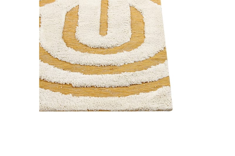 Matto Perai - Valkoinen, Keltainen, 160x230 cm - Kodintekstiilit & matot - Matto - Moderni matto - Puuvillamatto