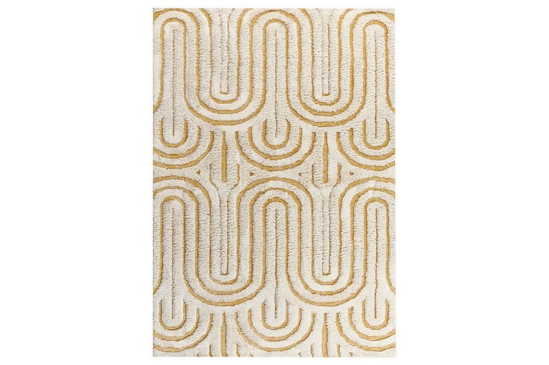 Matto Perai, Valkoinen, Keltainen, 160x230 cm