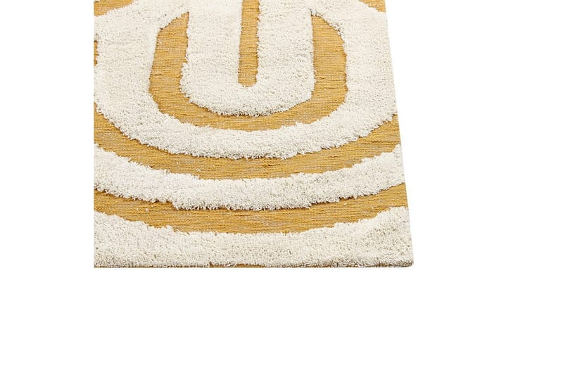 Matto Perai - Valkoinen, Keltainen, 160x230 cm - Kodintekstiilit & matot - Matto - Moderni matto - Puuvillamatto