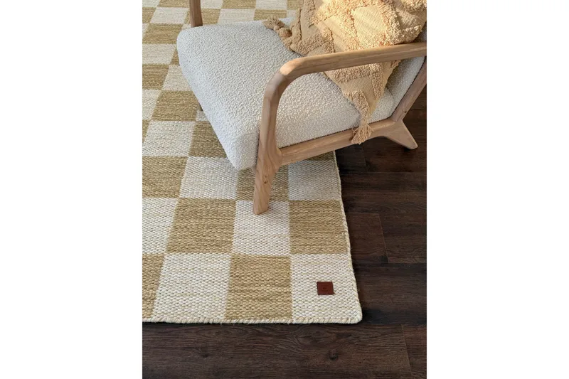 Moharan Villamatto 140x200 cm Suorakulmainen - Keltainen - Kodintekstiilit & matot - Matto - Moderni matto - Villamatto