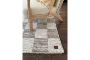 Moharan Villamatto 140x200 cm Suorakulmainen - Tumma beige - Kodintekstiilit & matot - Matto - Moderni matto - Villamatto