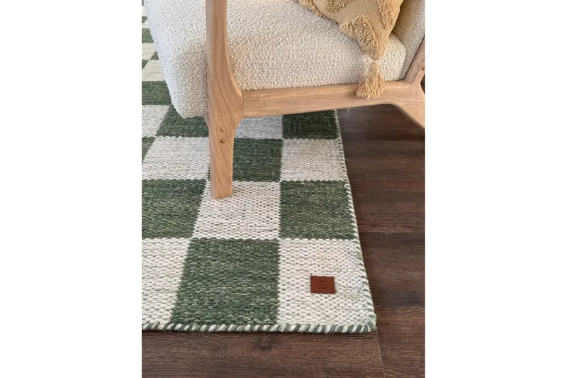 Moharan Villamatto 160x230 cm Suorakulmainen - Smaragdinvihreä - Kodintekstiilit & matot - Matto - Moderni matto - Villamatto