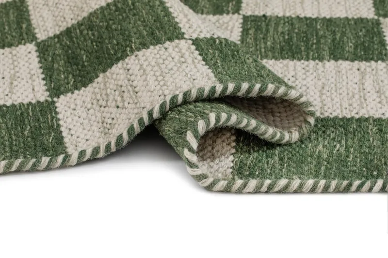 Moharan Villamatto 240x340 cm Suorakulmainen - Smaragdinvihreä - Kodintekstiilit & matot - Matto - Moderni matto - Villamatto
