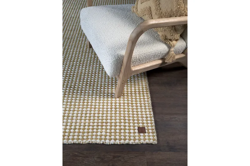 Mohardi Villamatto 240x340 cm Suorakulmainen - Keltainen - Kodintekstiilit & matot - Matto - Moderni matto - Villamatto