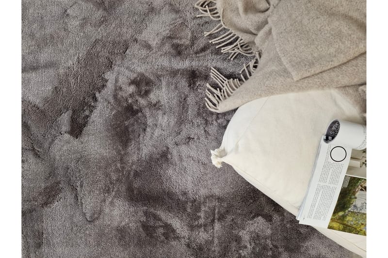 Cozy Grå Rund 120 - Harmaa - Kodintekstiilit & matot - Matto - Moderni matto - Nukkamatto