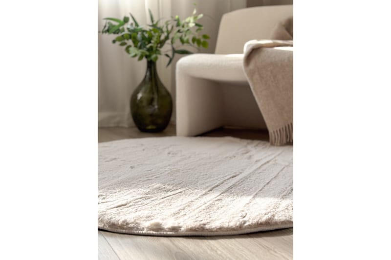 Nukkamatto Heaven Ø120 cm Pyöreä Luonnollinen - Luonnonväri - Kodintekstiilit & matot - Matto - Moderni matto - Nukkamatto