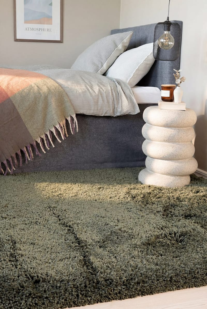 Käsinkudottu matto KM Home Sorrento 240x340 Smaragdinvihreä - Smaragdinvihreä - Kodintekstiilit & matot - Matto - Moderni matto - Nukkamatto