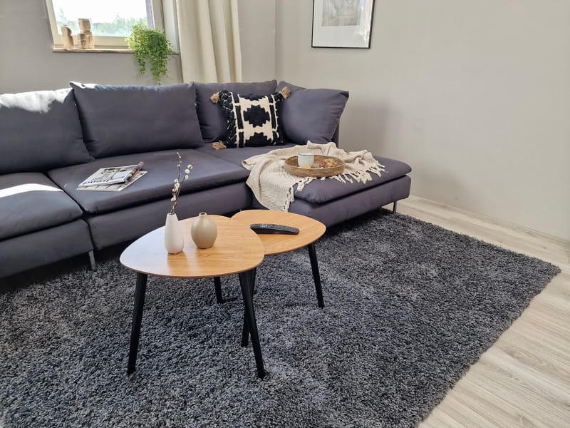 Lounge nukkamatto 200x290 cm suorakaide - Grafiitti - Kodintekstiilit & matot - Matto - Moderni matto - Nukkamatto
