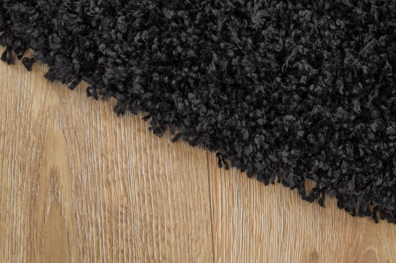 Lounge nukkamatto pyöreä 200 cm - Musta - Kodintekstiilit & matot - Matto - Moderni matto - Nukkamatto