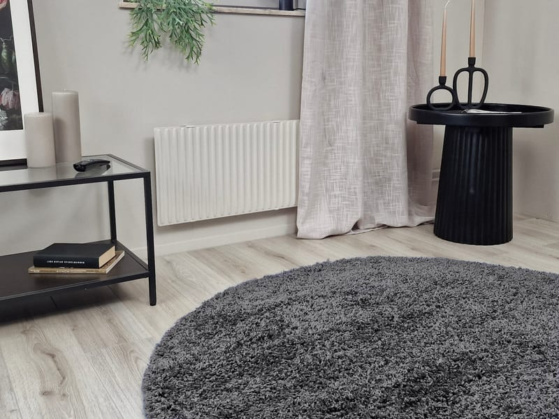 Lounge nukkamatto pyöreä 200 cm - Grafiitti - Kodintekstiilit & matot - Matto - Moderni matto - Nukkamatto
