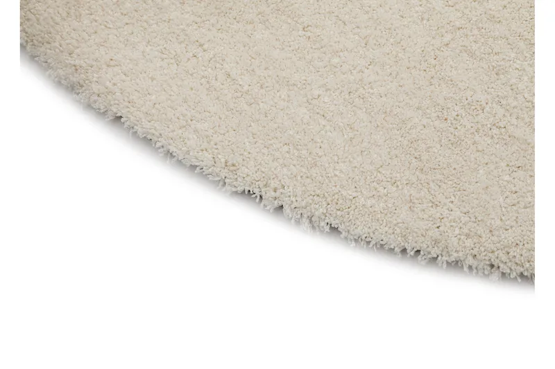 Matto Feel Ø120 cm Valkoinen - Valkoinen - Kodintekstiilit & matot - Matto - Moderni matto - Nukkamatto