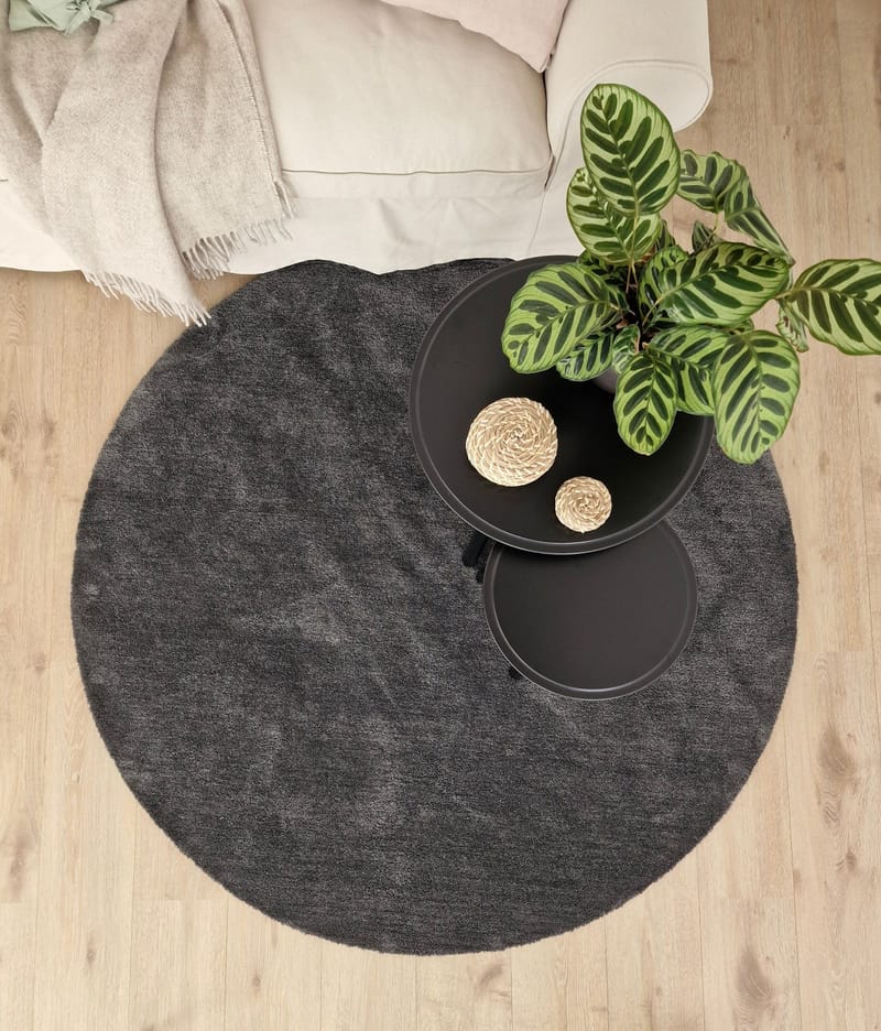Matto Feel Ø240 cm Grafiitti - Grafiitti - Kodintekstiilit & matot - Matto - Moderni matto - Nukkamatto
