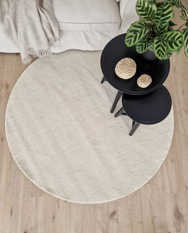 Matto Feel Ø240 cm Luonnollinen - Luonnonväri - Kodintekstiilit & matot - Matto - Moderni matto - Nukkamatto