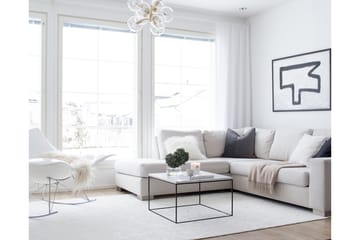 Matto Hattara Pyöreä 200 cm Valkoinen - VM Carpet - Kodintekstiilit & matot - Matto - Moderni matto - Nukkamatto