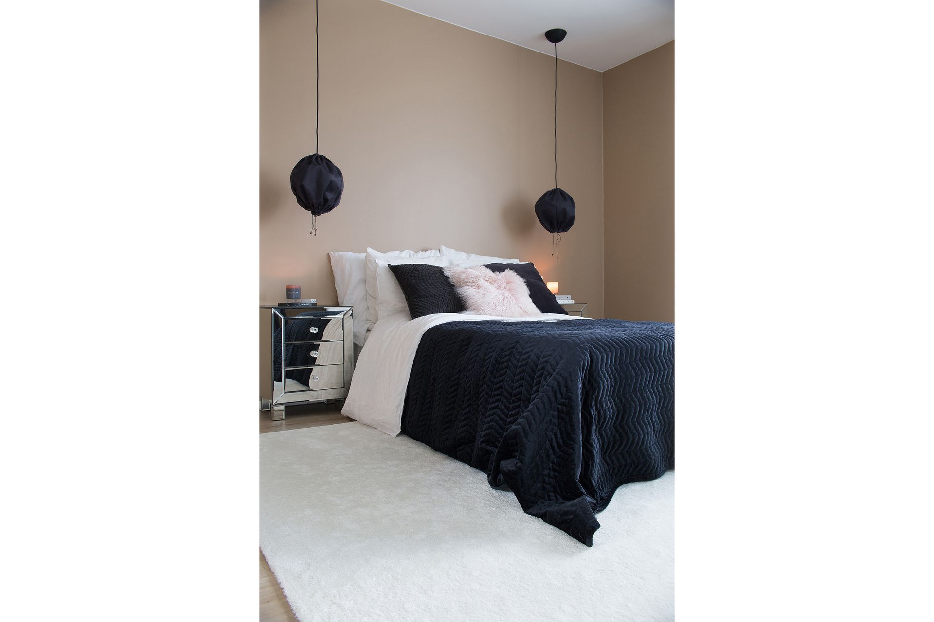 Matto Hattara Pyöreä 200 cm Valkoinen - VM Carpet - Kodintekstiilit & matot - Matto - Moderni matto - Nukkamatto