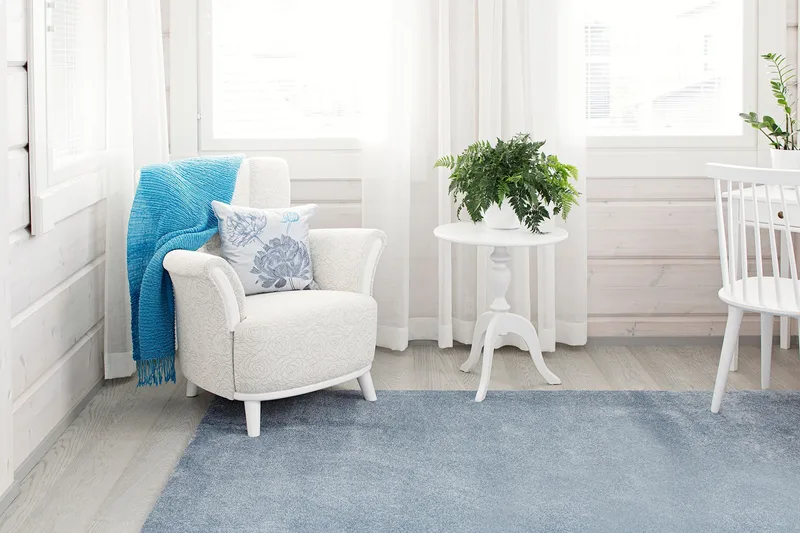 Matto Hattara Pyöreä 160 cm Sininen - VM Carpet - Kodintekstiilit & matot - Matto - Moderni matto - Nukkamatto