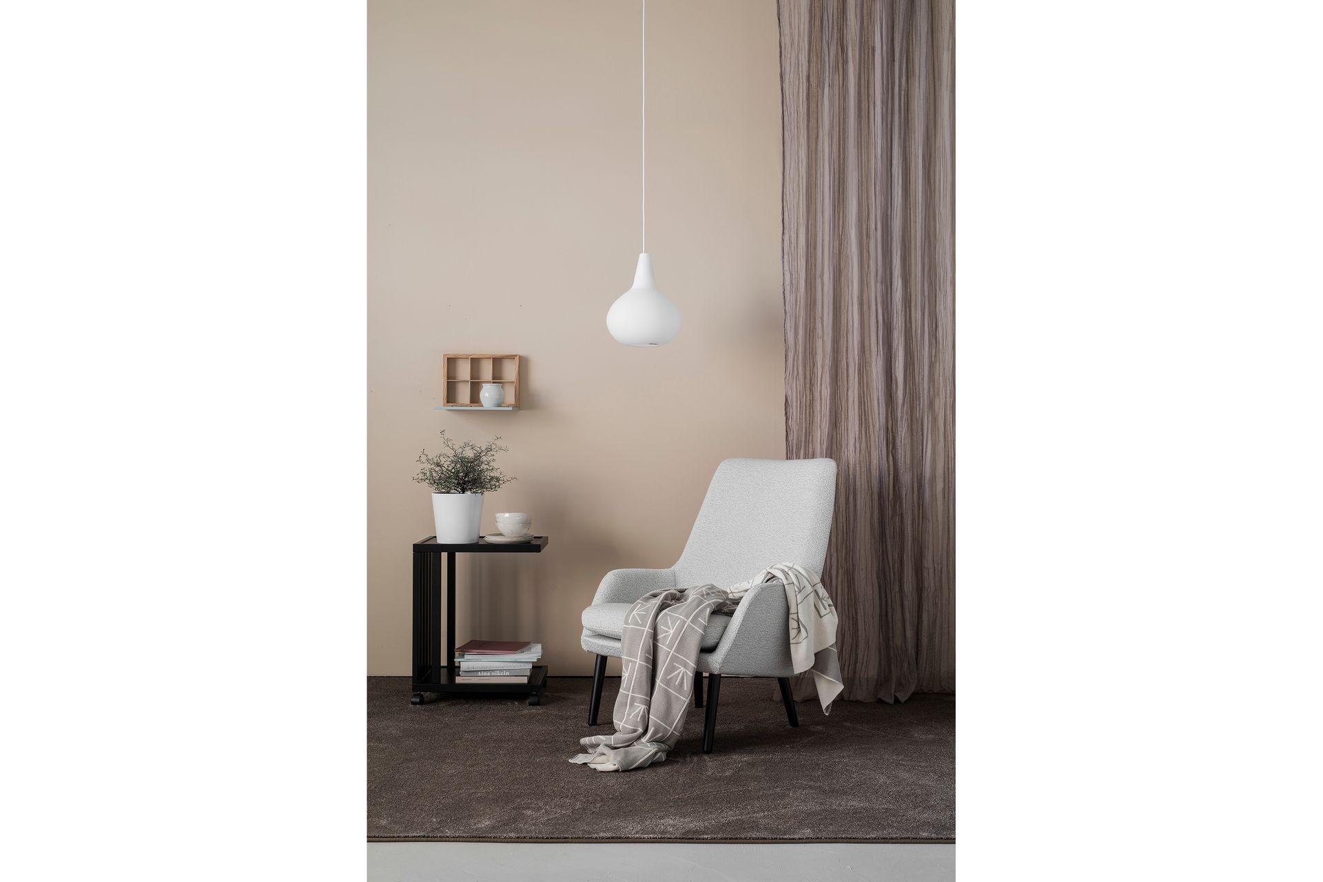 Matto Satine Pyöreä 200 cm Ruskea - VM Carpet - Kodintekstiilit & matot - Matto - Moderni matto - Nukkamatto