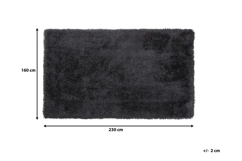 Matto Winterhay 160x230 cm - Musta - Kodintekstiilit & matot - Matto - Moderni matto - Nukkamatto