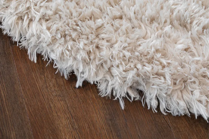 Nukkamatto Floki Ø240 cm Pyöreä Valkoinen - Valkoinen - Kodintekstiilit & matot - Matto - Moderni matto - Nukkamatto