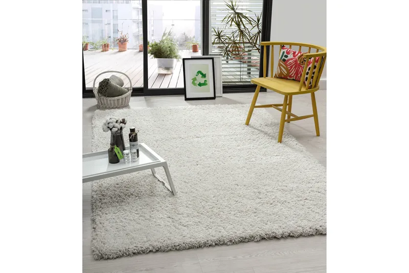 Nukkamatto Floki 160x230 cm Valkoinen - Valkoinen - Kodintekstiilit & matot - Matto - Moderni matto - Nukkamatto